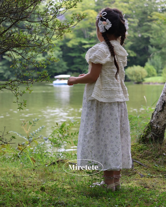 【取寄】胸元のフリルギャザーがかわいすぎる花柄キャミソールワンピース