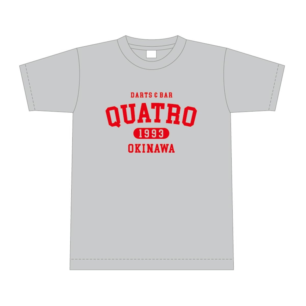 2016 Tshirt gray Darts&Bar QUATRO