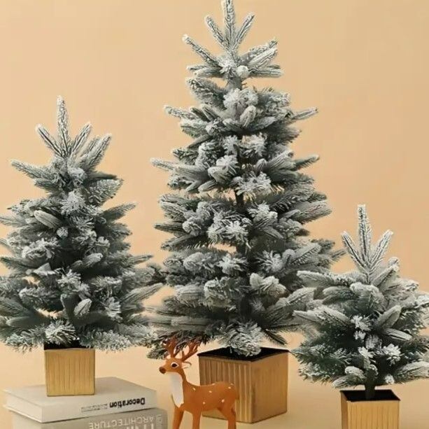 ミニクリスマスツリー インテリア 雪 全長45cm クリスマス グリーン