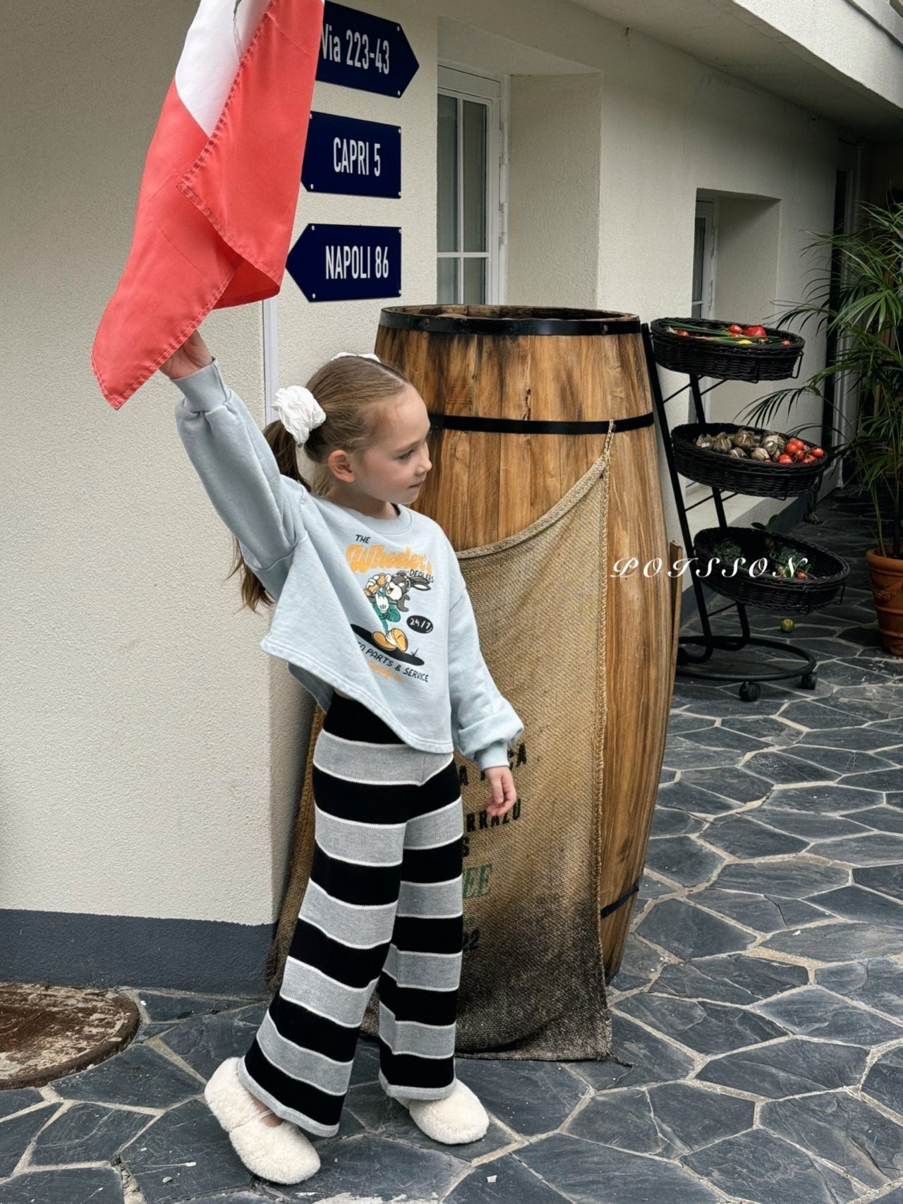 即納［90-122cm］poissダンガラニットパンツ - 11