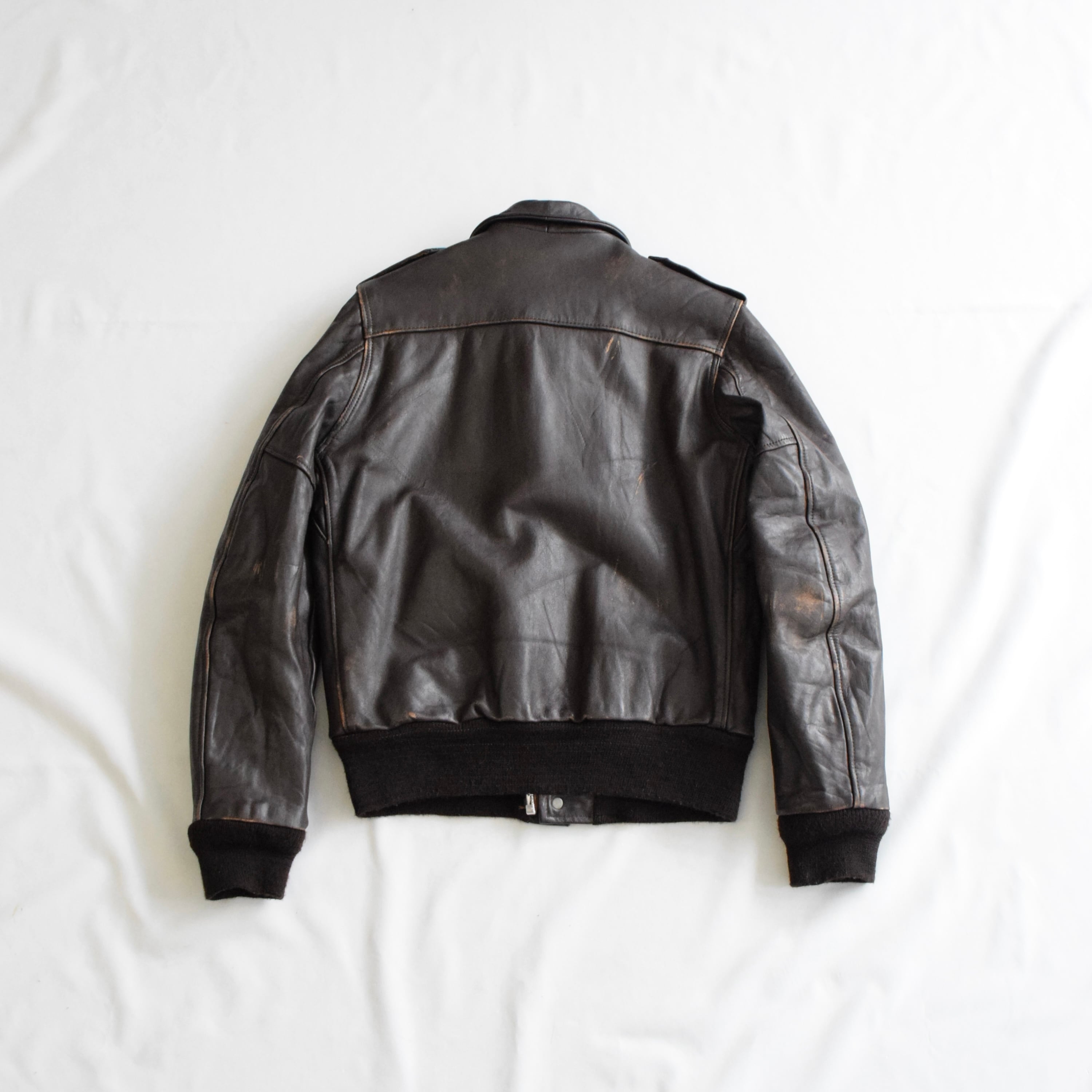 70s Schott A-2フライトレザージャケット メンズ38 ブラウン ショット