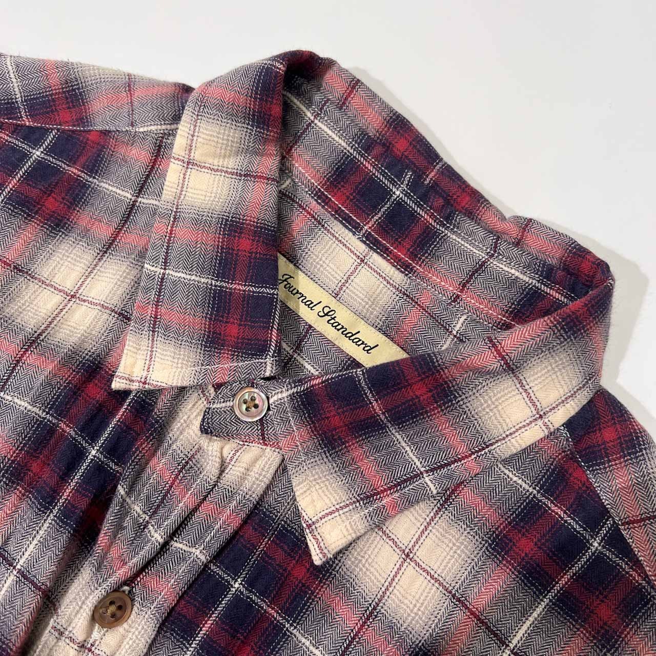 JOURNAL STANDARD ジャーナルスタンダード 加工 チェック柄 長袖 ネルシャツ L /メンズ/日本製