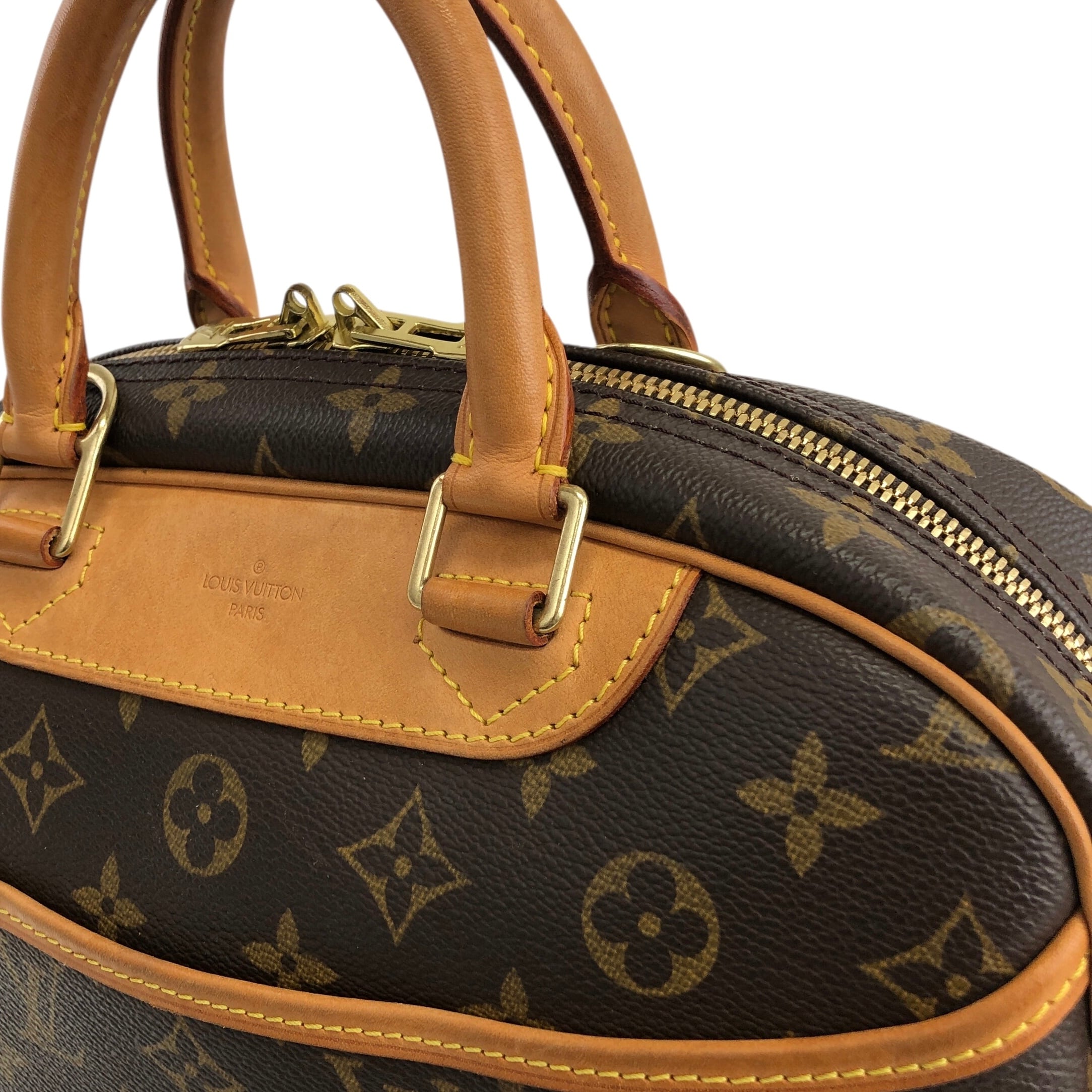LOUIS VUITTON ルイヴィトン ハンドバッグ ブラウン PVC/レザー