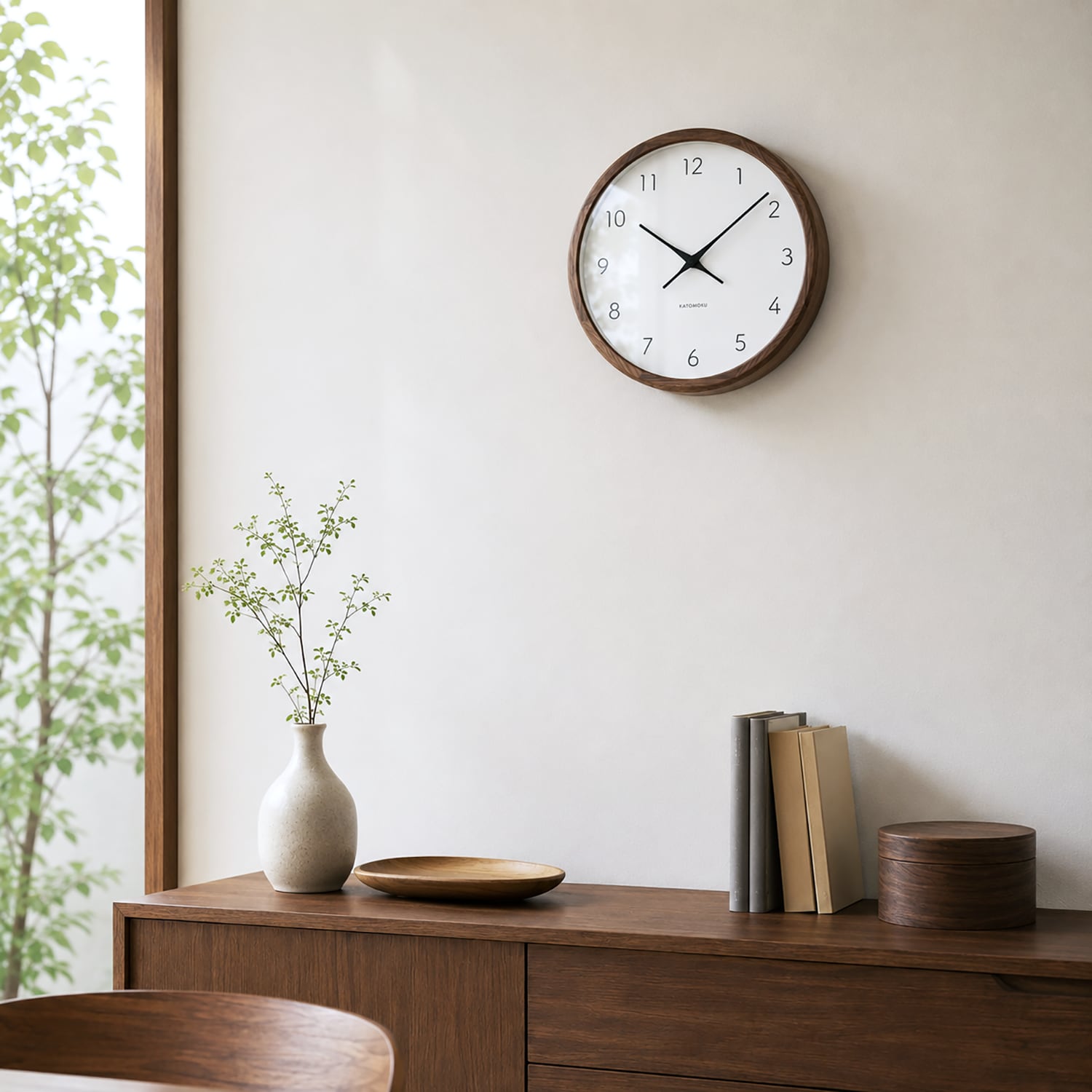 最終価格！掛け時計　ウォルナット KATOMOKU muku clock 7 ウォールナット km-93WA 掛け時計 | 加藤木工