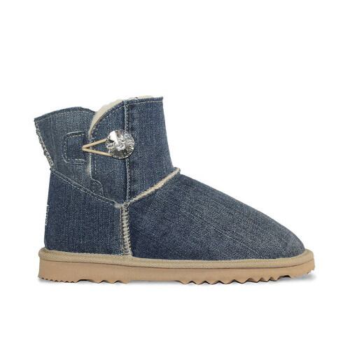 [UGG 1974] スワロフスキーボタン デニム ミニ ブーツ | UGG ...