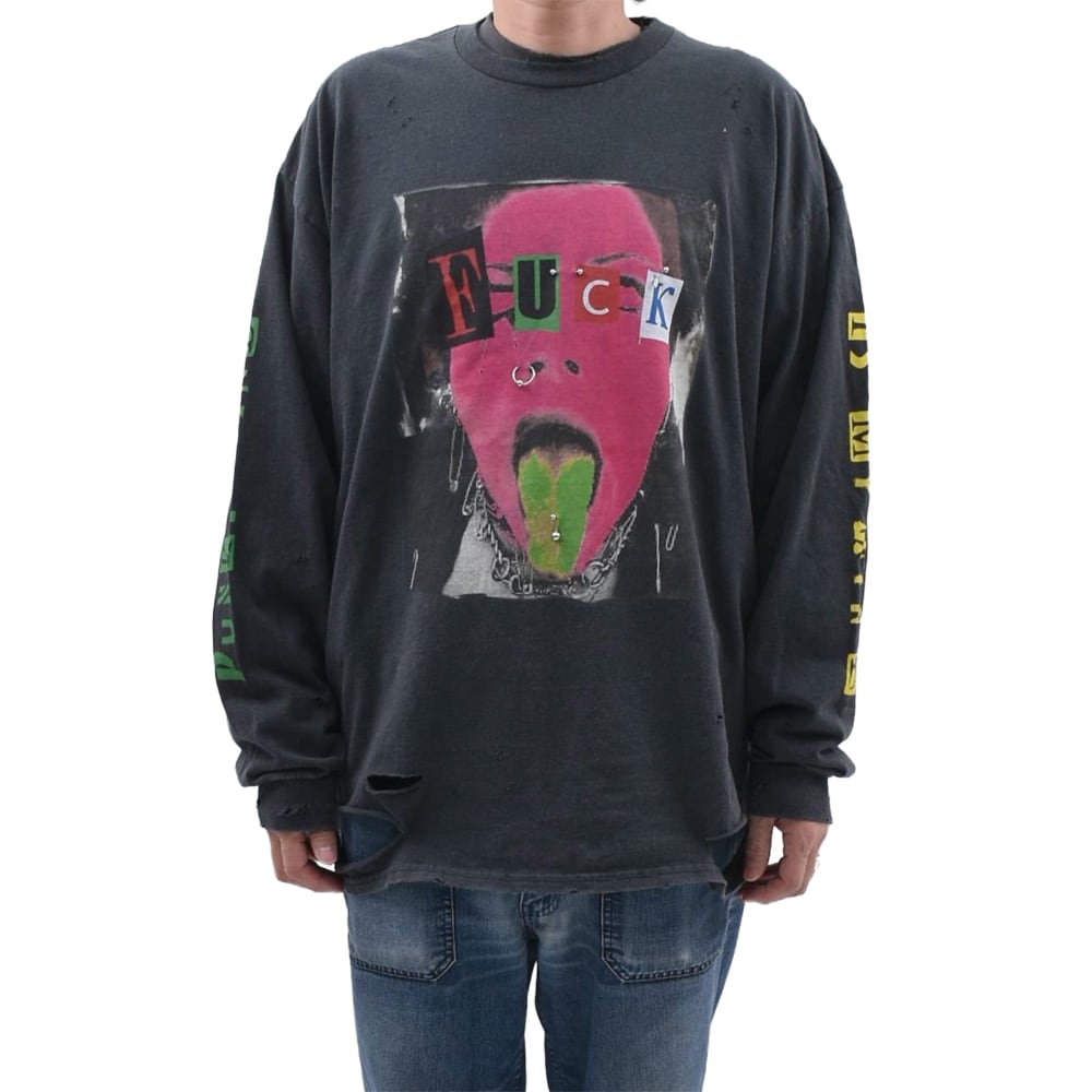 ZAC VARGAS / Tシャツ/FREE/コットン/ブラック// ZAC∴VARGAS】PUNK LTp | AYIN