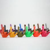 FXXK! HANDSIGN VALVE CAP /蛍光オレンジ