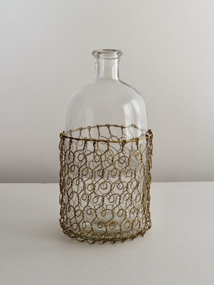 真鍮のワイヤー ベース / Vase with Brass Large
