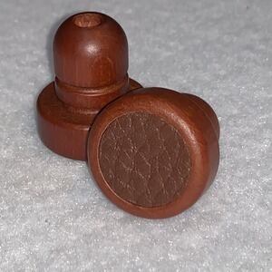 革張り木製エンドキャップ 2個セット | 自転車工房 CYCLE MAKES