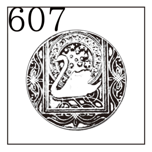 《オーダー品》【シーリングスタンプ／封蝋印】3cm《BIGsize》「607／タロットカード」白鳥・ハクチョウ・スワン・幻想