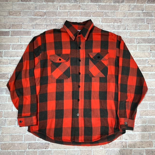 1990'S PRENTISS FLANNEL CHECK SHIRT RED