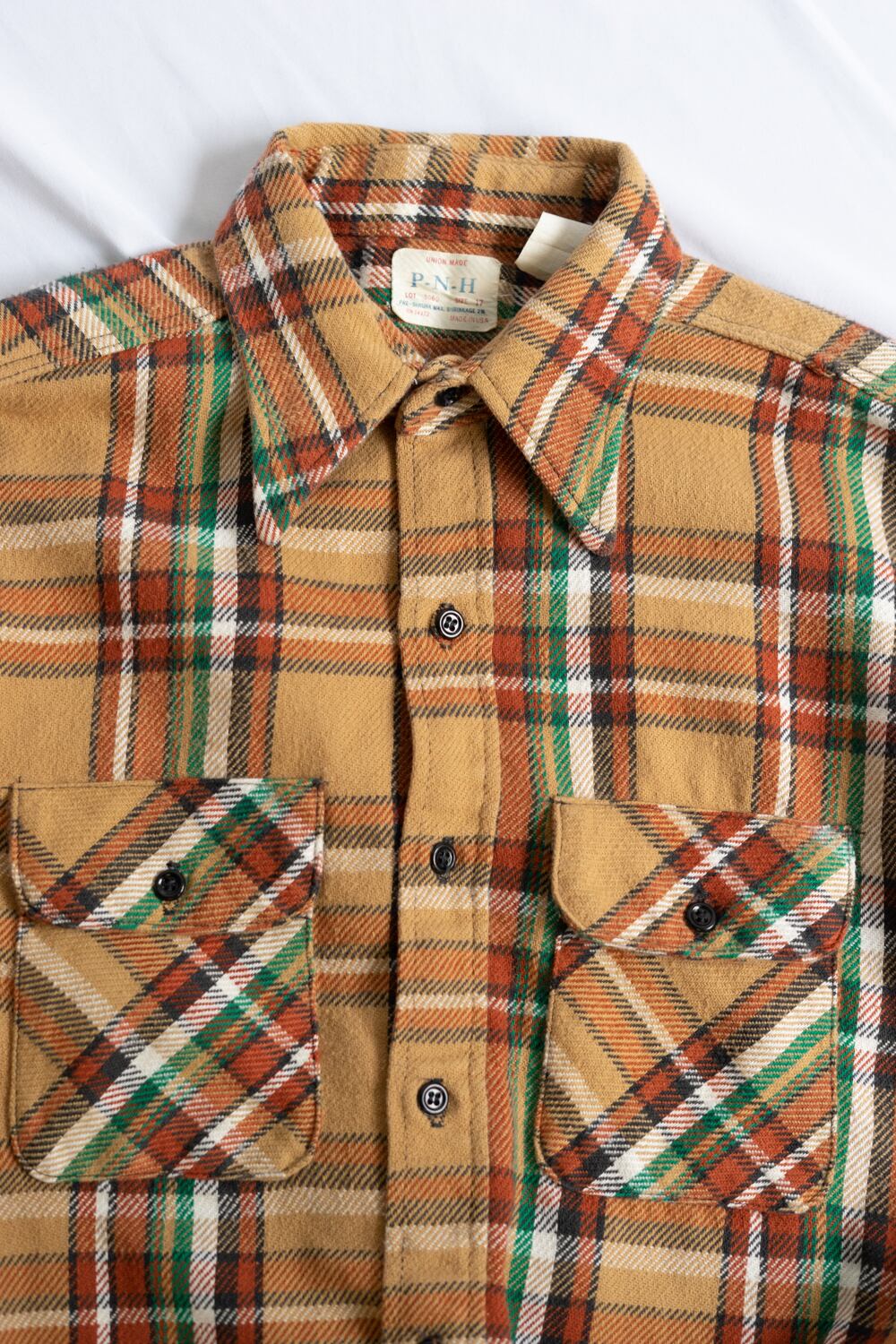 60's P.N.H Heavy flannel shirt L マチ付