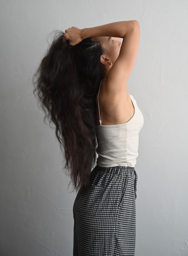 Handloom Cotton Check Wide Pants