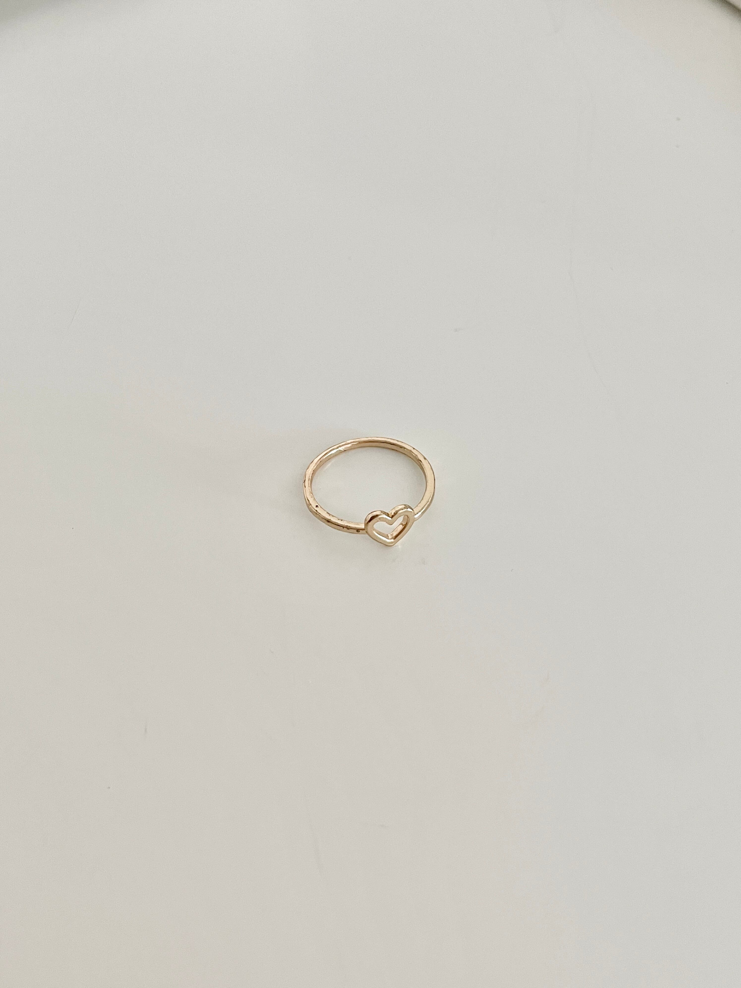 simple heart ring