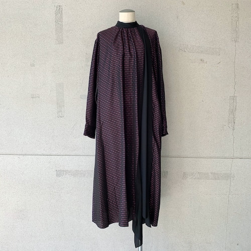 【mintdesigns】DOT BORDER DRESS/37202-DB1DF08