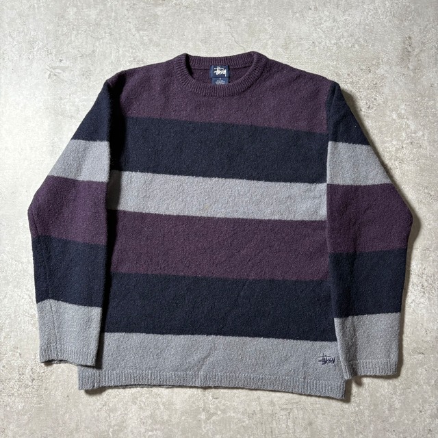 2000s "STUSSY" Boarder Knit
