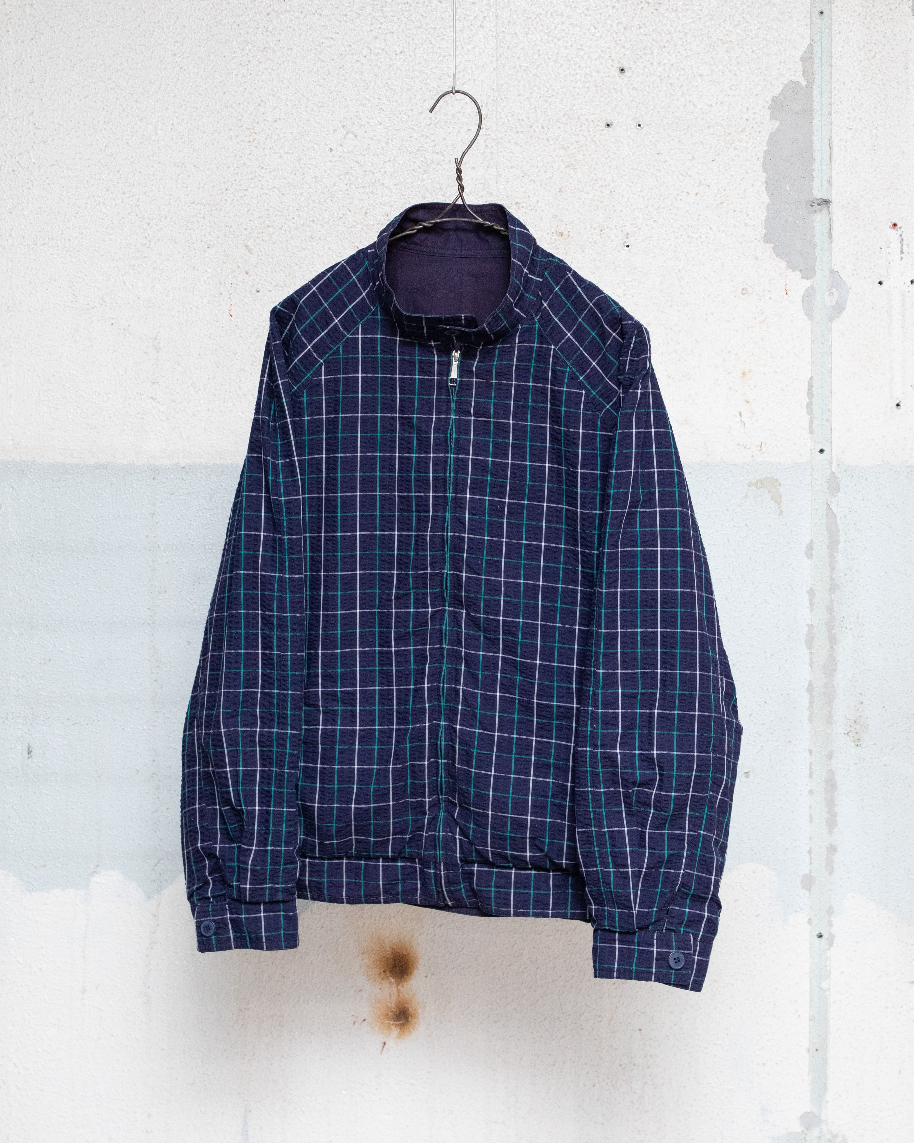 70s~ “McGREGOR” reversible Harrington jacket / seersucker check