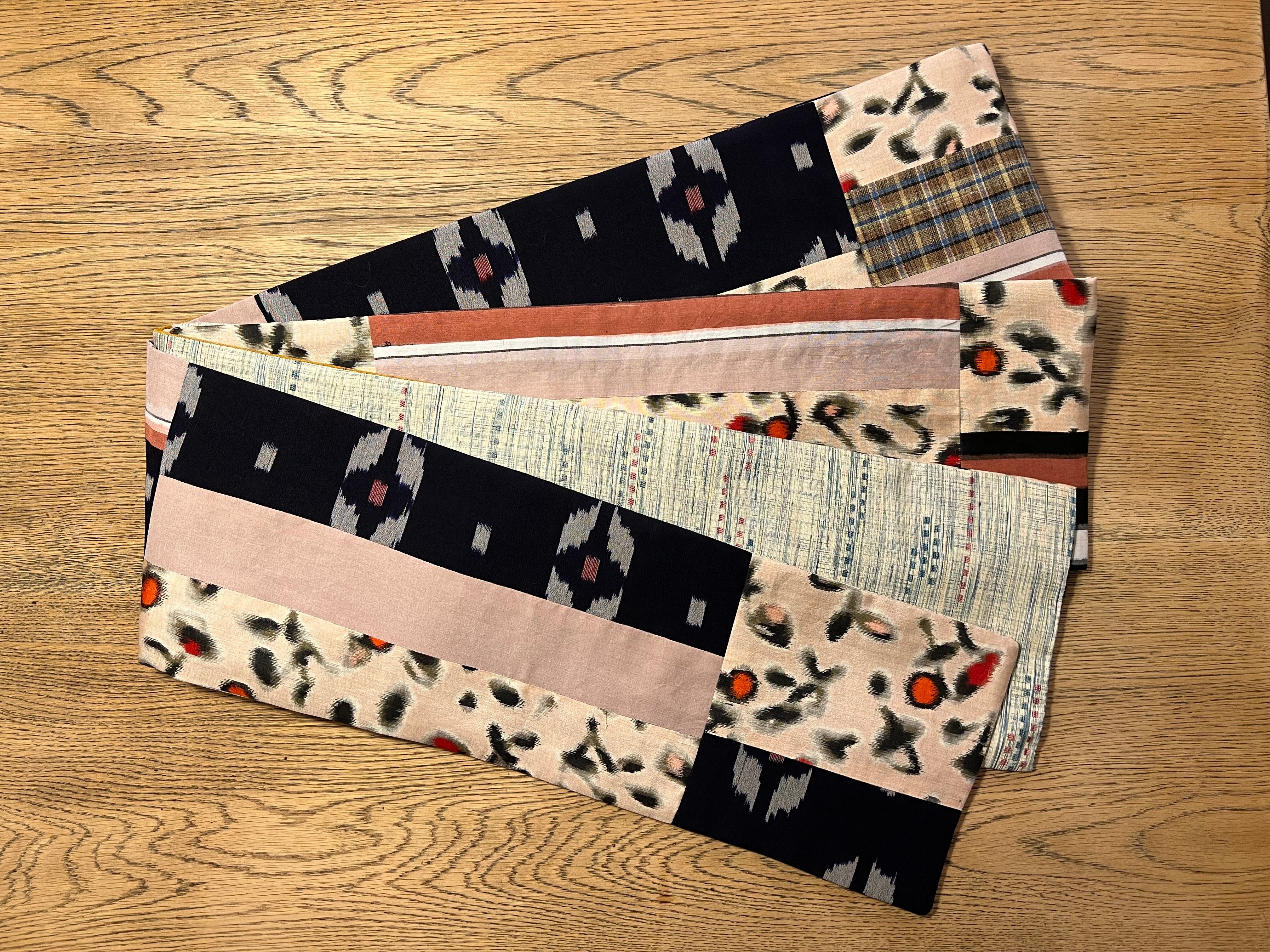 新作】ハンドメイド パッチワーク半幅帯 58 | Kohaku kimono