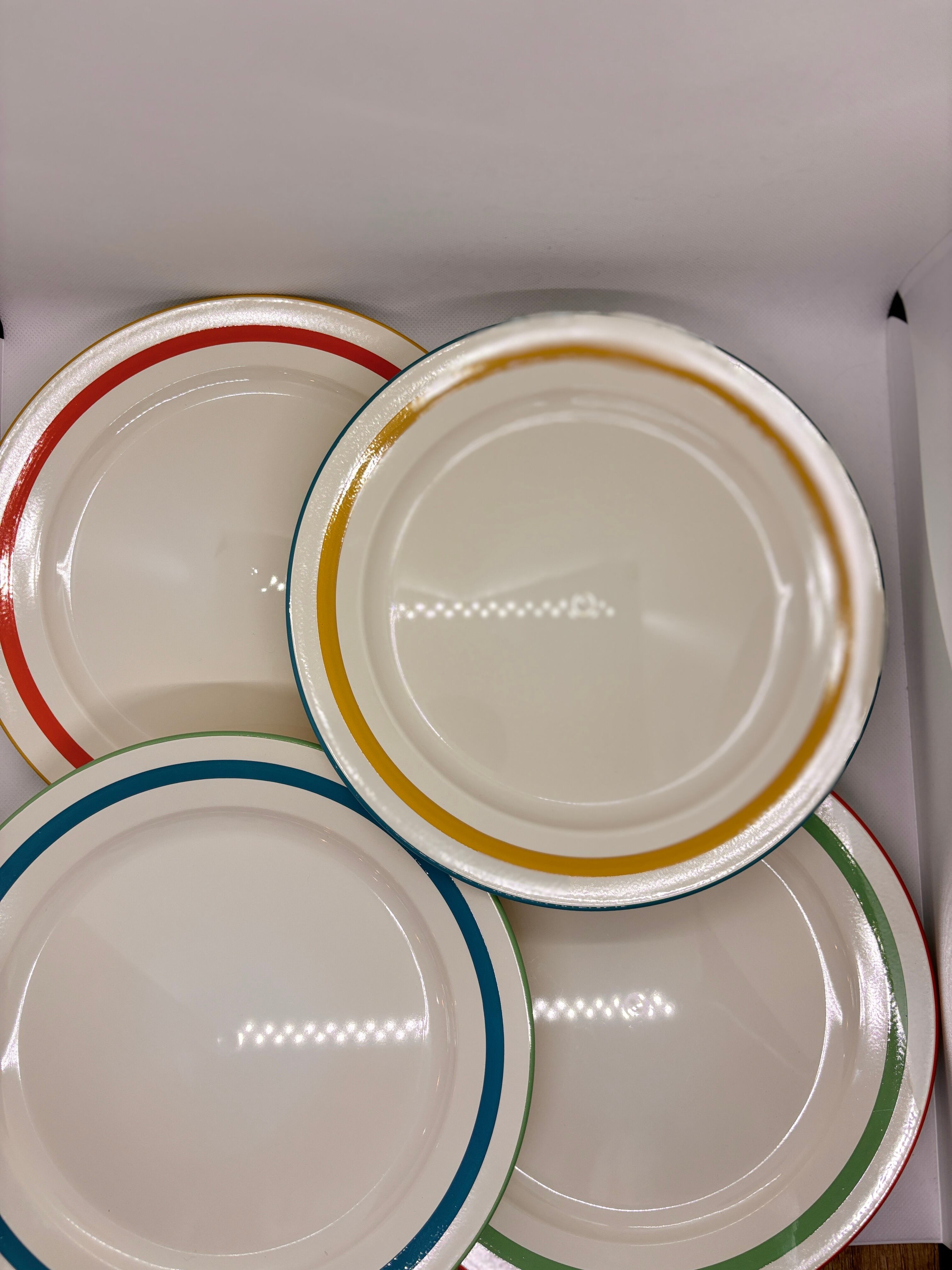 Linea プレート　M　【カフェ　食器　うつわ　おしゃれ　レンジ対応】 [サイズ: M] [カラー: オレンジ]