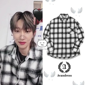 ★SEVENTEEN ディエイト 着用！！【AVANDRESS】Peter Check Shirt WHITE