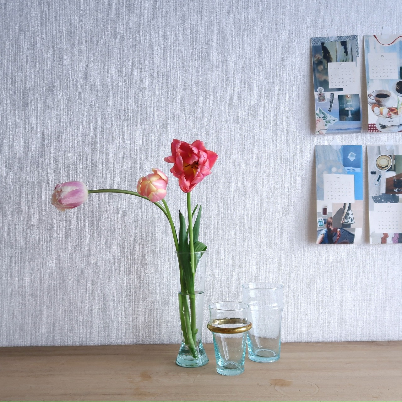 再生ガラスの一輪挿し