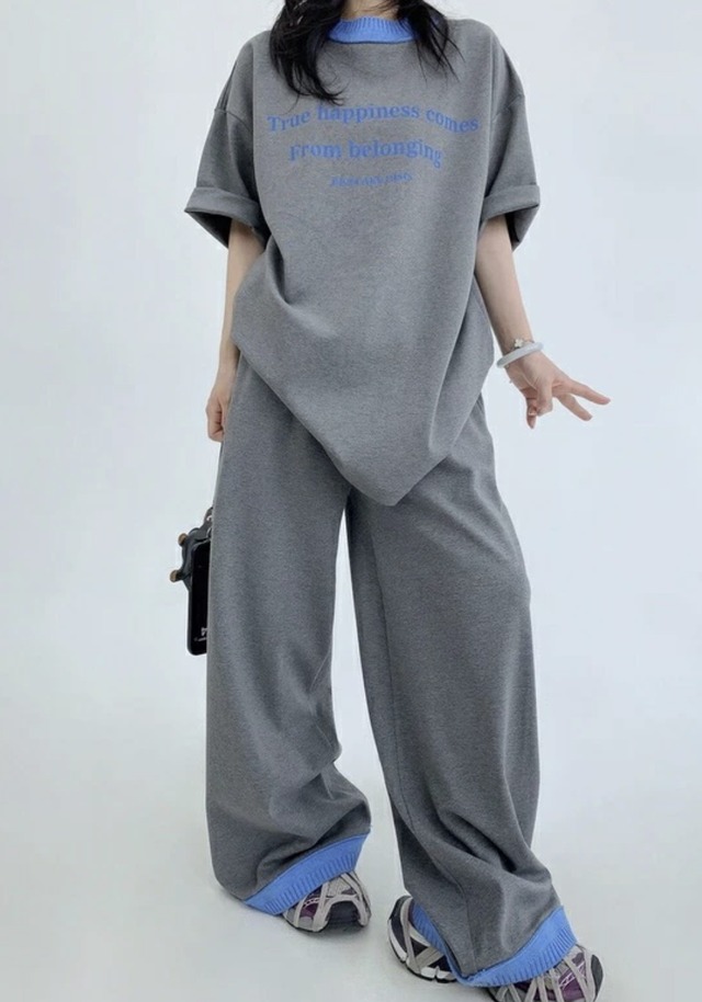 OISIS035 コントラストカラーレイジーネックラインセットアップ