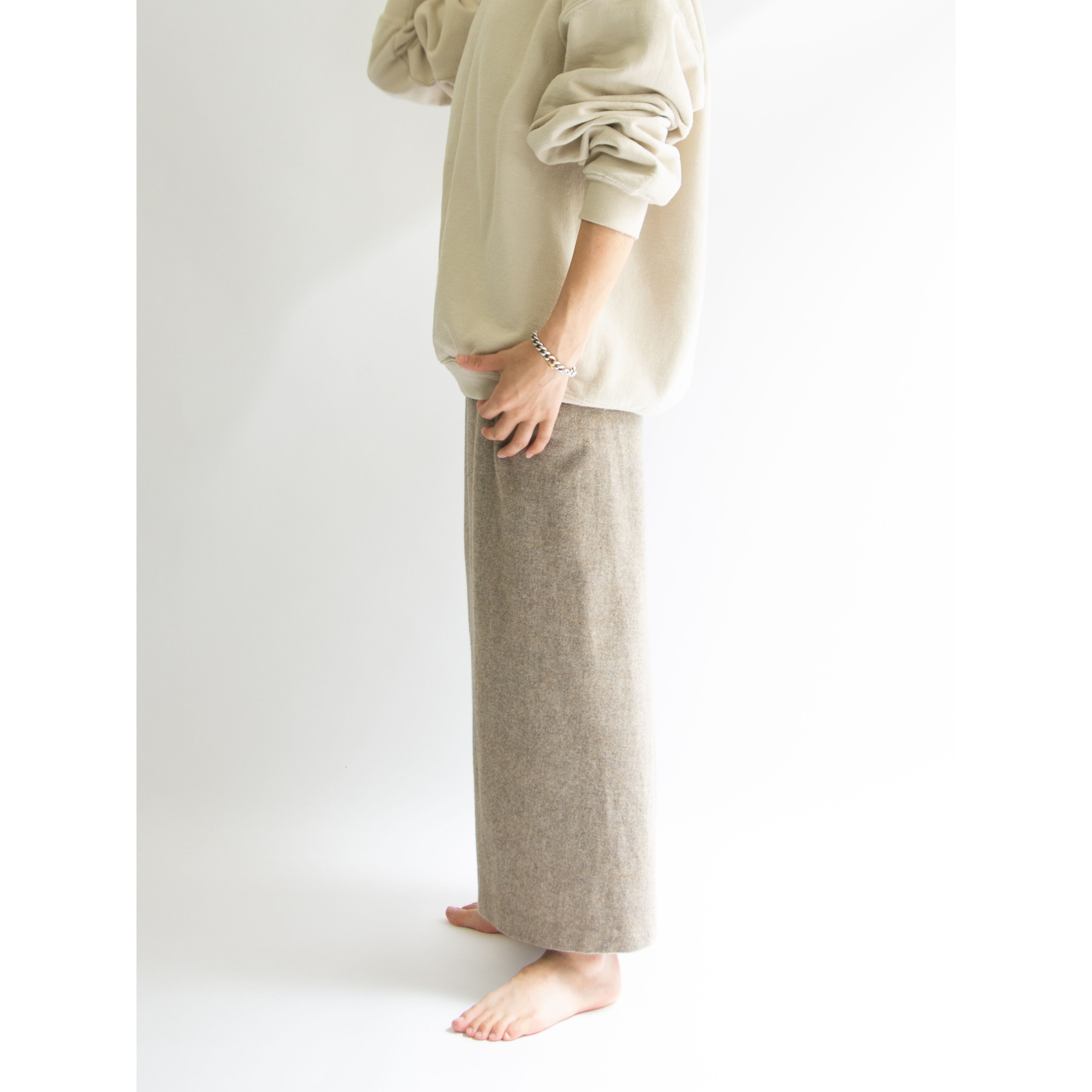 【JIL SANDER】Made in Italy 90's 100% Wool Long Slit Skirt（ジルサンダー イタリア製ウール ロングスリットスカート）