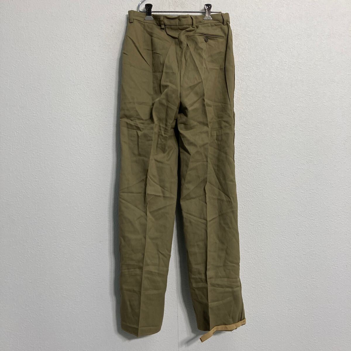 フランス軍 ミリタリー トラウザーパンツ W29 S~ カーキ スラックス