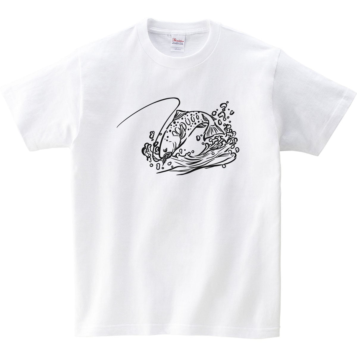 選べるデザイン ヤマメ釣り 線画 山女魚 Tシャツ rf24 半袖・長袖 渓流釣り フィッシング 釣り好き 釣り人 誕生日 父の日 敬老の日 ギフト プレゼント
