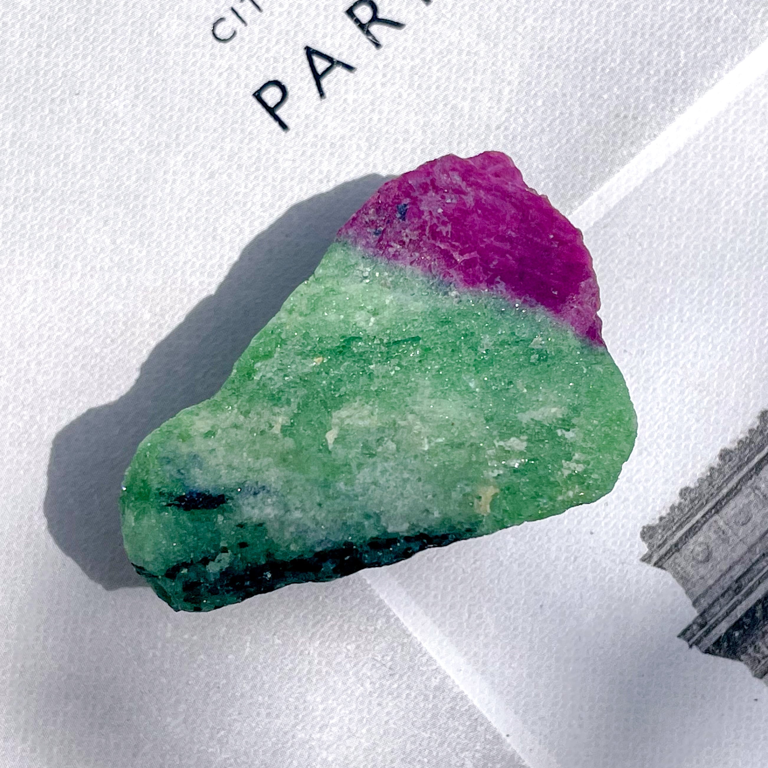 一点物 高発色ルビーインゾイサイト チューブブレス｜ルビー共生・天然石 Ruby in Zoisite 5 ✧ ルビーインゾイサイト | FLUXY - 天然石と鉱物の
