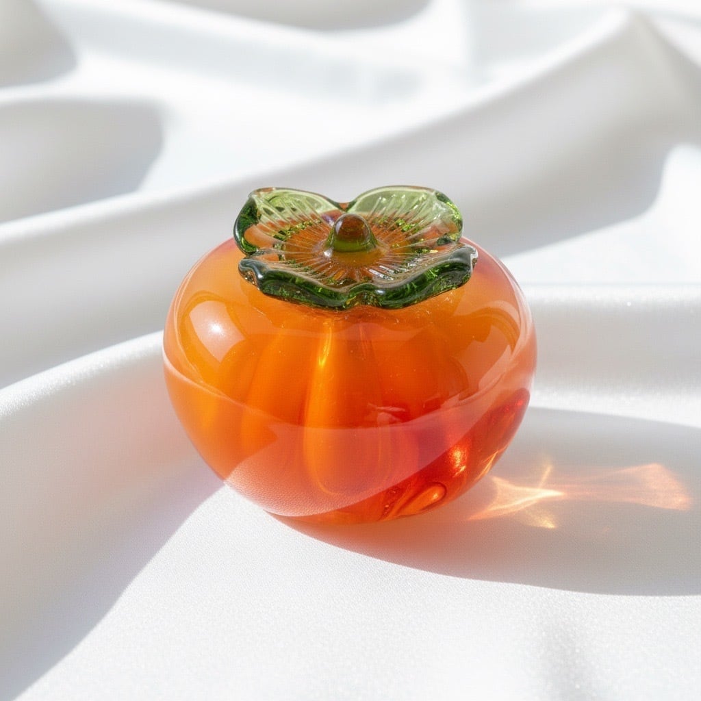 柿モチーフのガラスオブジェ【efo7】 | Atelier B.ECUDES
