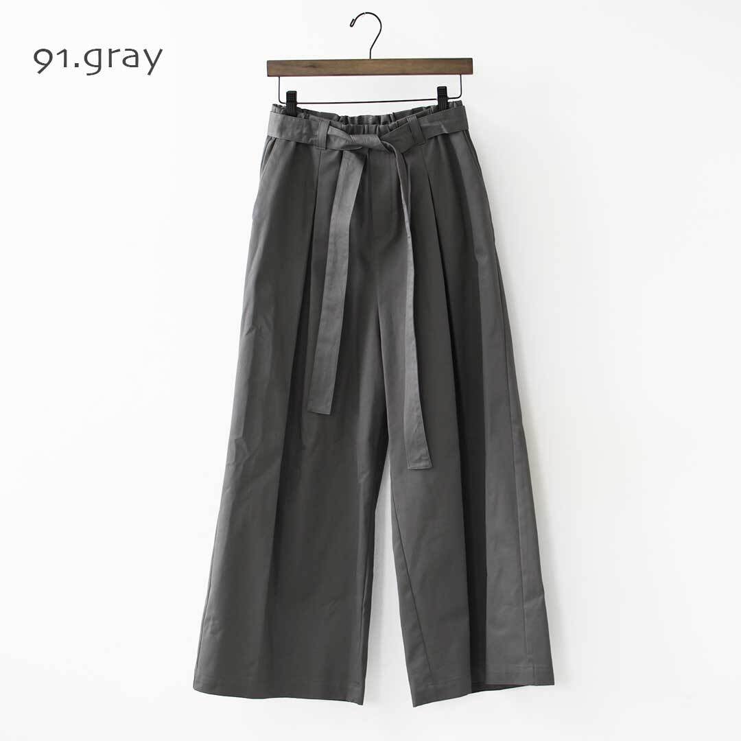 mizuiro ind [ミズイロ インド] wide chino PT with belt [2-260097