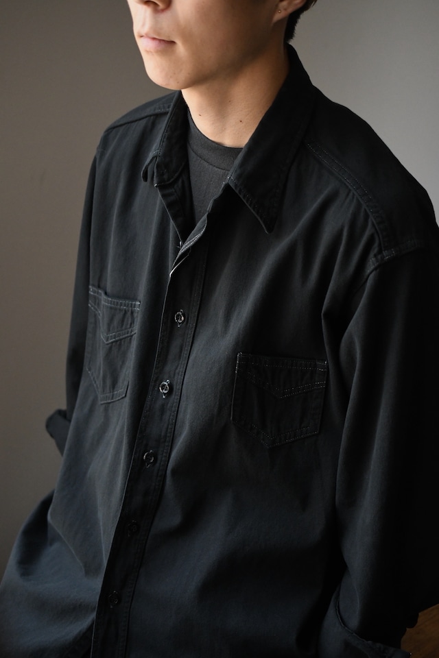 FOUNDOUR / SHORT SLEEVE TEE SHIRT (BLACK)