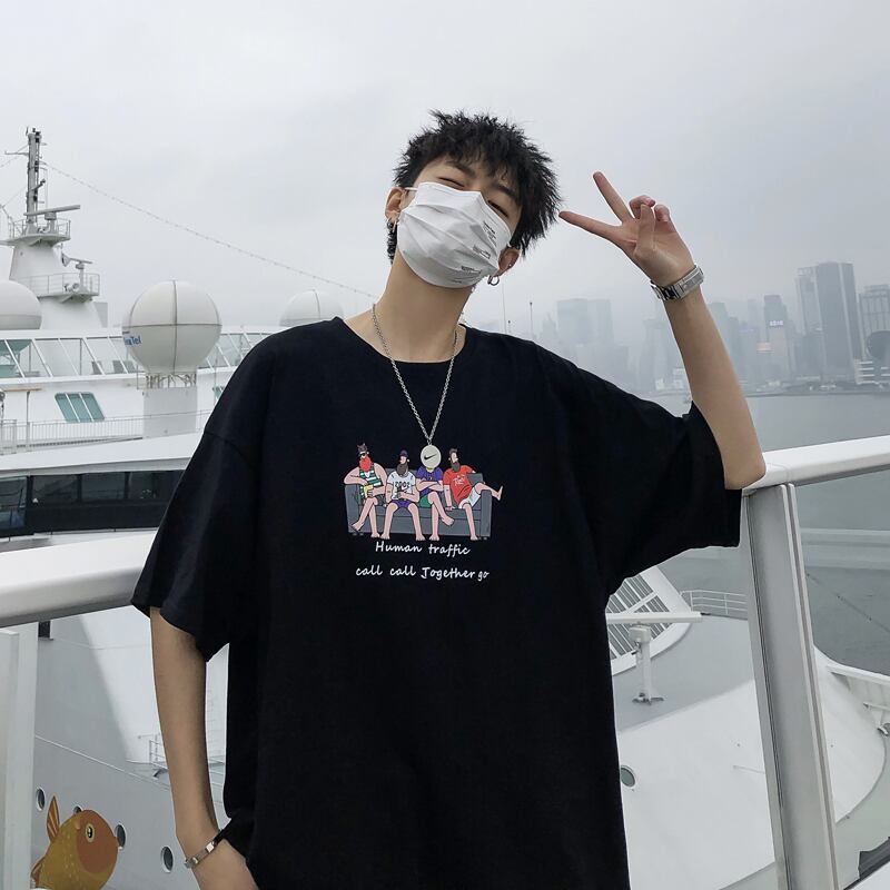 全4色 Tシャツ カットソー プリント カジュアル シンプル