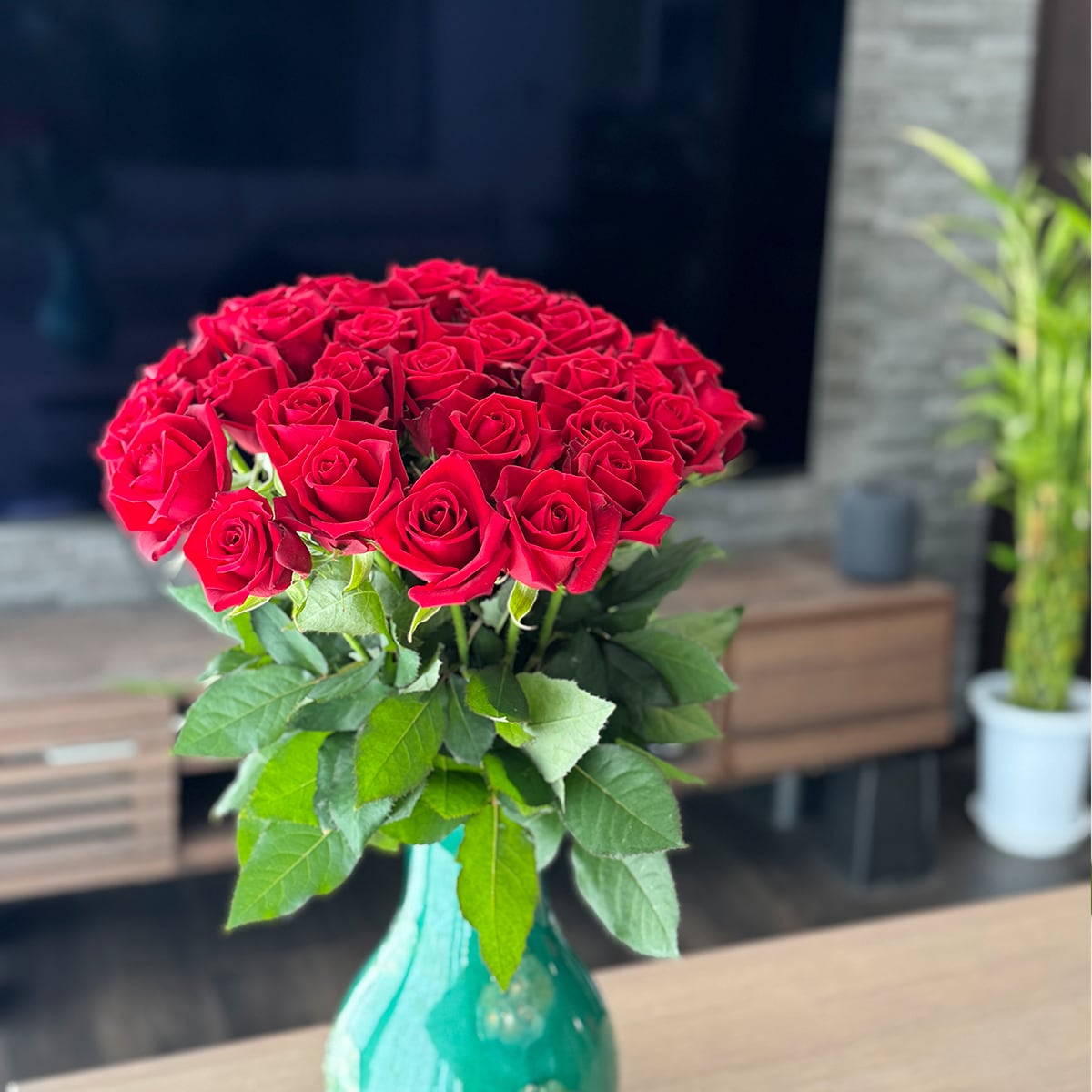 30本【60cm】RED ROSE 赤いバラの花束 | ひぐちばら園 BASE shop
