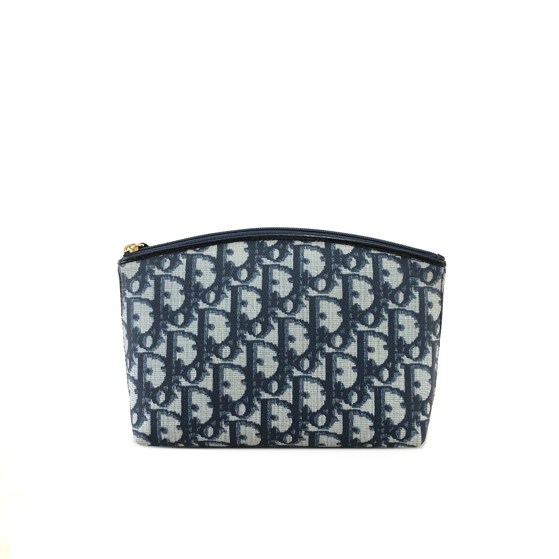 Christian Dior ディオール トロッター PVC ポーチ ネイビー vintage