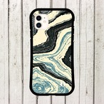 受注生産 iPhoneケース ブラックウェーブ｜モダンアート柄 PABS005A