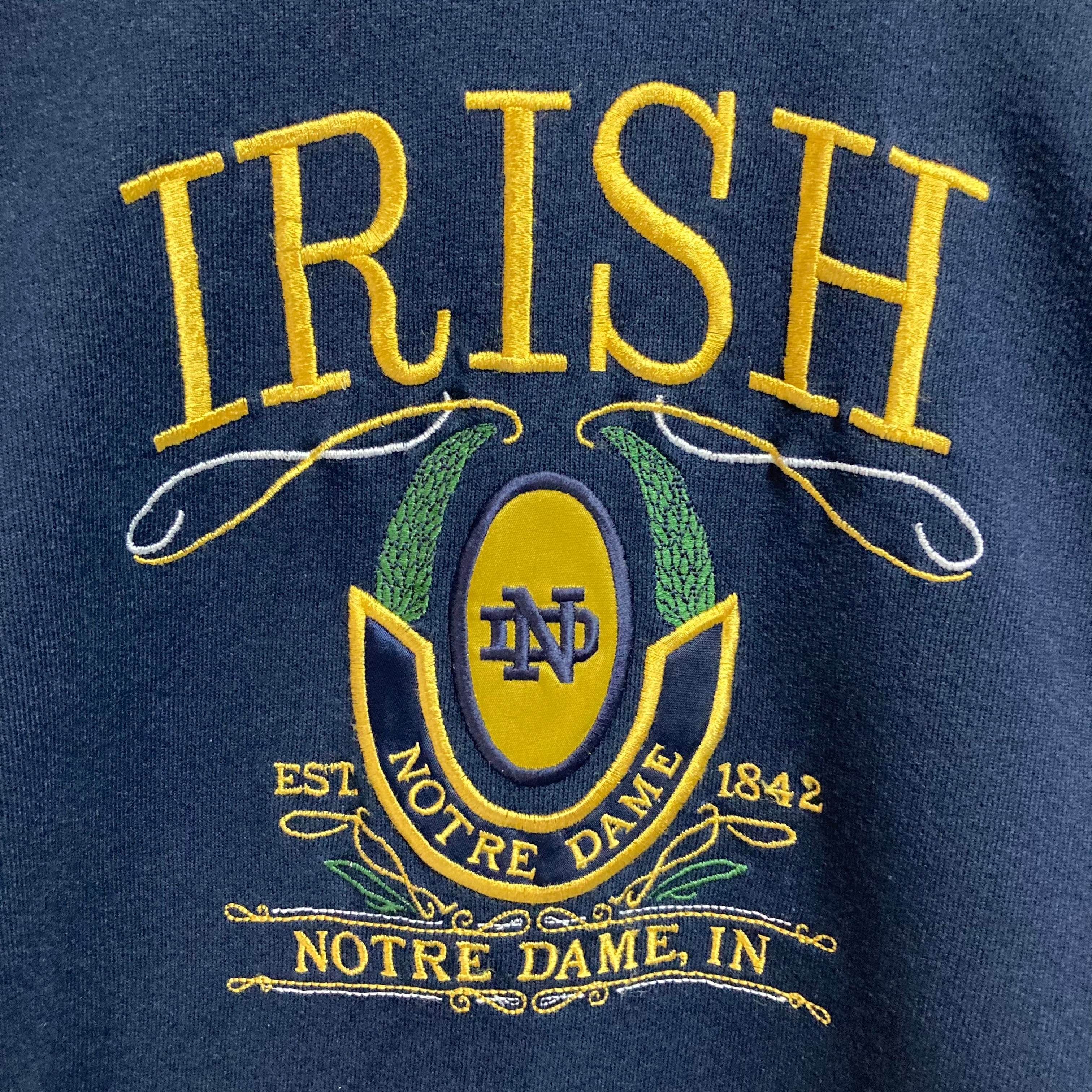 Mid west Embroidery】L/S Sweat XL Made in USA 90s “NOTRE DAME