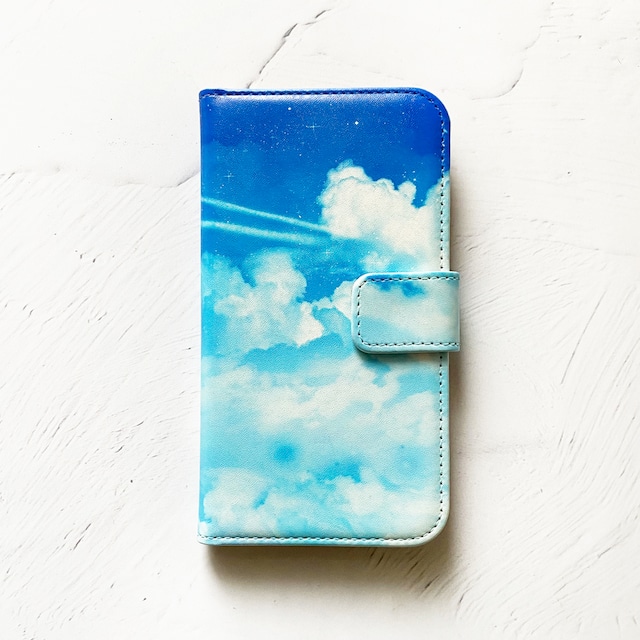 飛行機雲 手帳型 iPhoneケース スマホケース 全機種対応