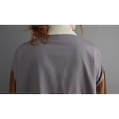 パッチワークデザイン ロングシャツワンピース 00112