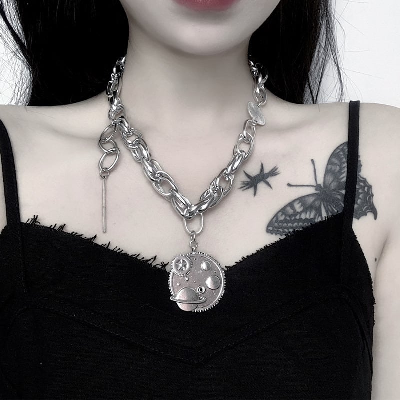 ダークスタンダードネックレス チェーン カジュアルアクセサリー レトロ レース ペンダント ケッペル43617212619