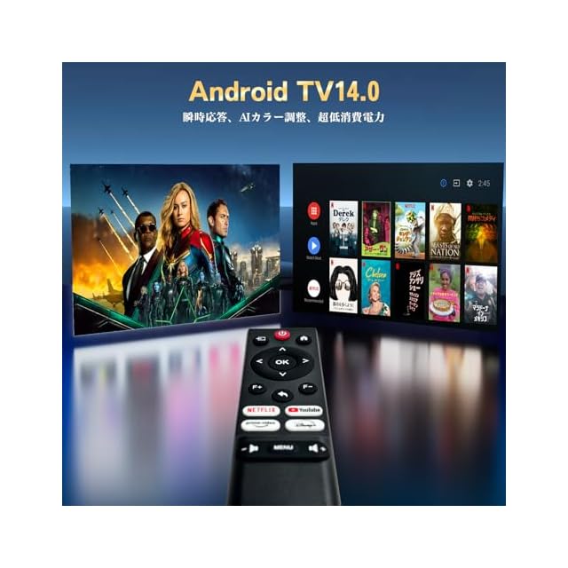 プロジェクター【Android TV 14＆1000ANSI】Lisowod 家庭用 小型 1080p