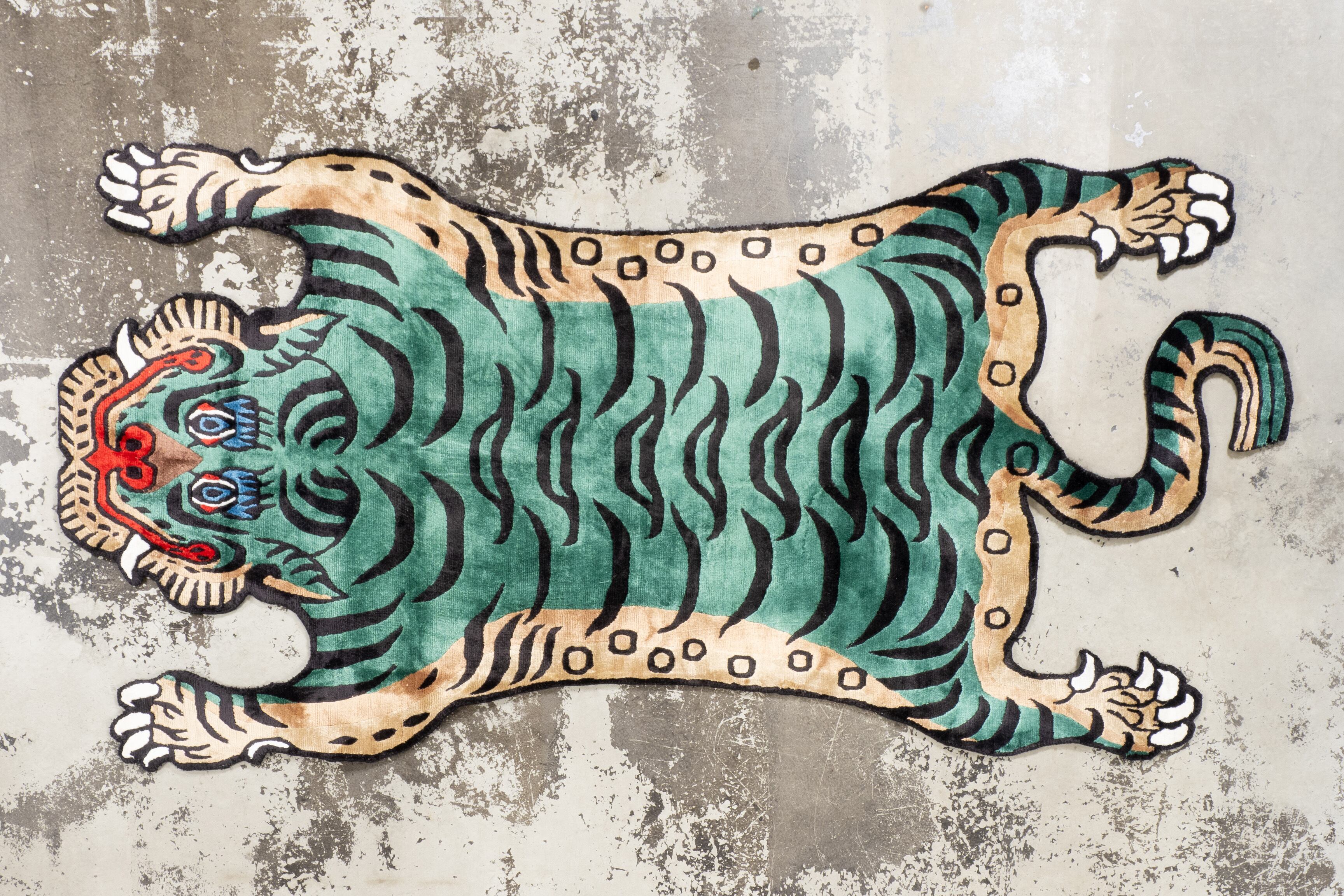Tibetan Tiger Rug 《Lサイズ•シルク091》チベタンタイガーラグ
