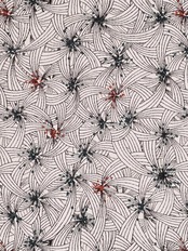 【受注商品】Rumi Rockきもの「カザグルマ」白　[A678]