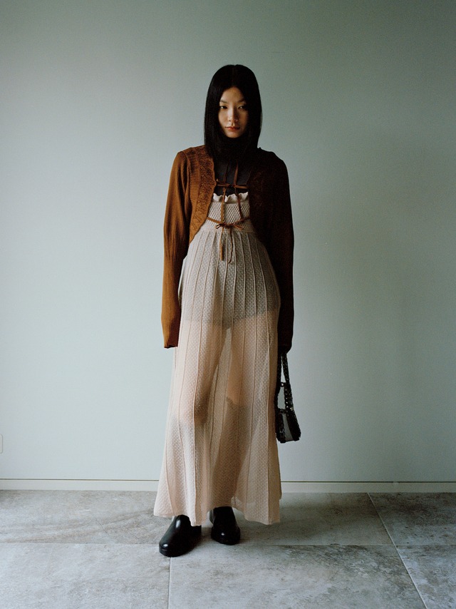 501-NT-005・Mathon sleeve bolero / C/♯mocha