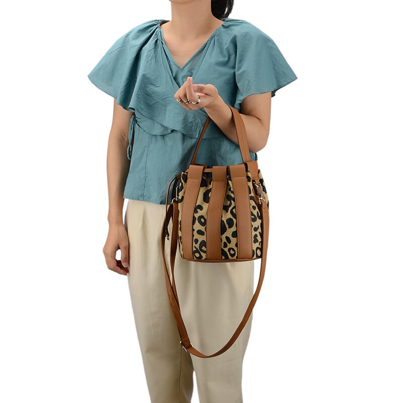 【SELECT】ヒョウ柄 ハンド・ショルダー 2WAYバッグ