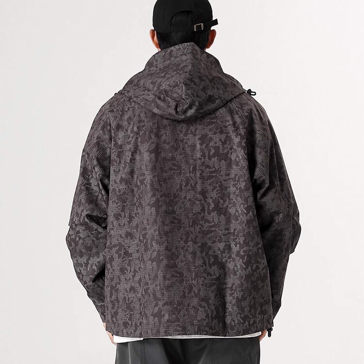★MULTI-POCKET CAMOUFLAGE JACKET WITH HOOD　　　A0786