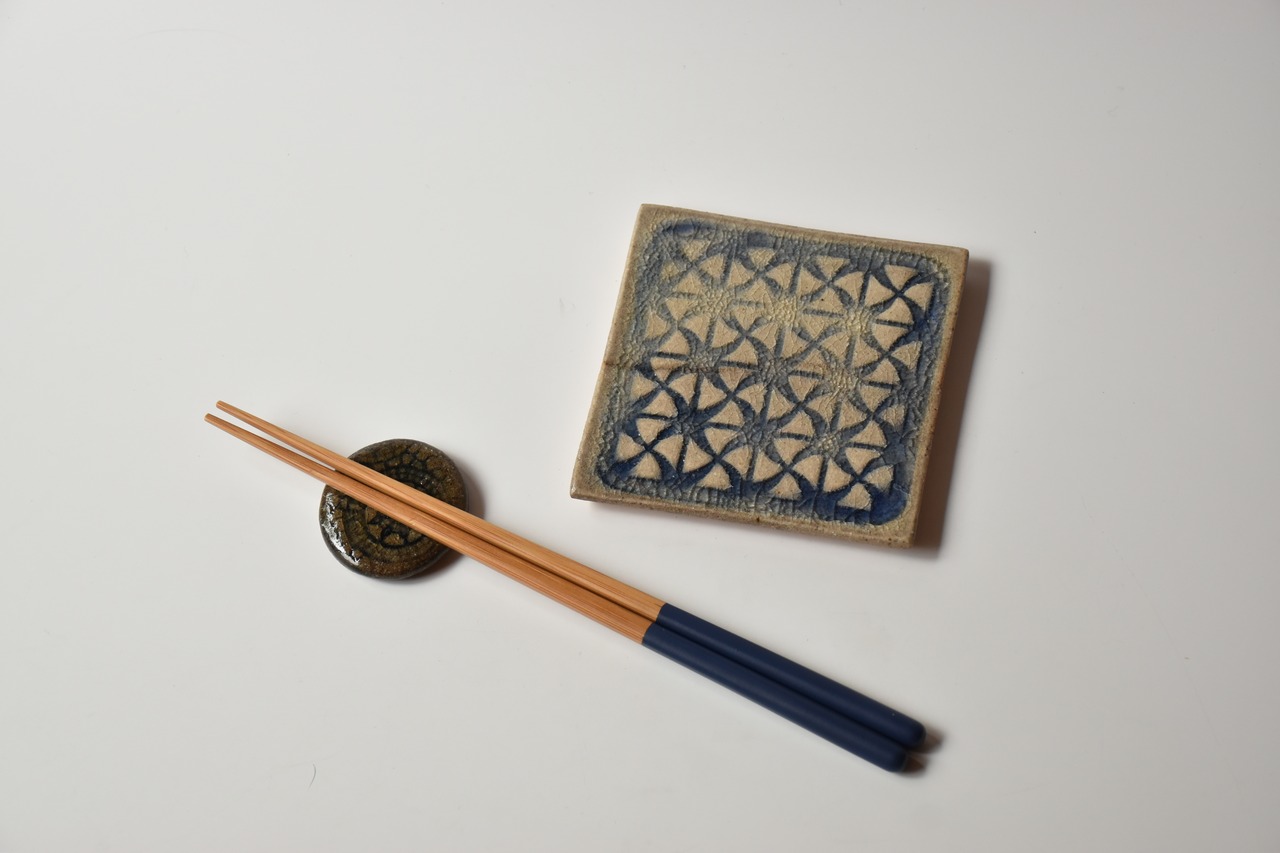 小代瑞穂窯 / 福田るい : 印花 タイル (小) 18