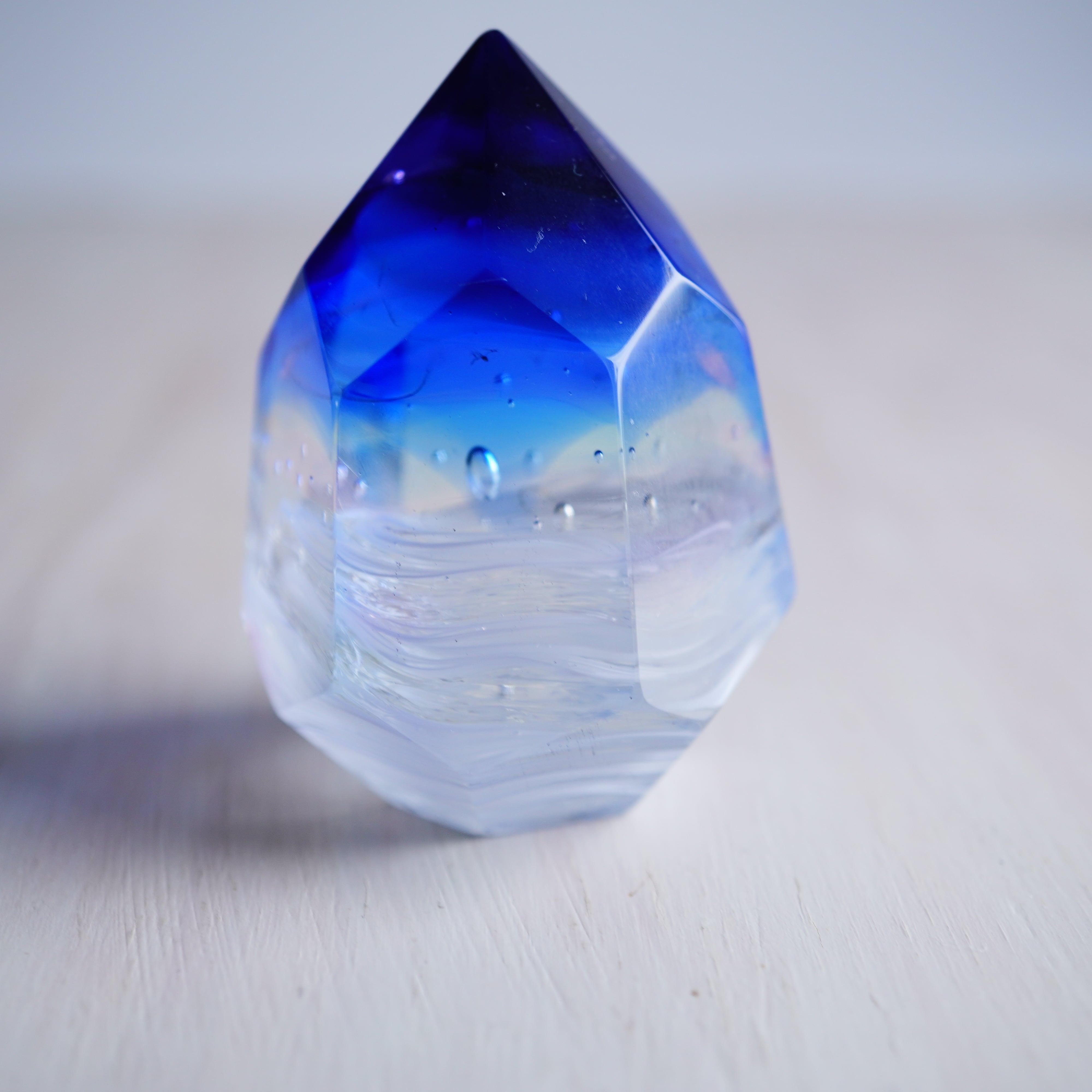 No.1186 空想鉱石硝子 『渦雲・柱状結晶』