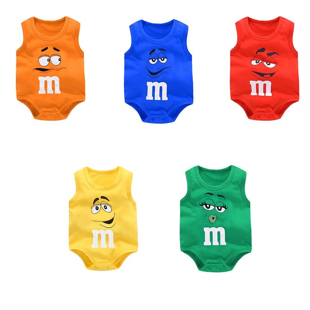 【60㎝-90㎝】エムアンドエムズ　 m&m's ベビー　ロンパース　全５色　男の子　女の子　韓国子供服　ベビー　子供服